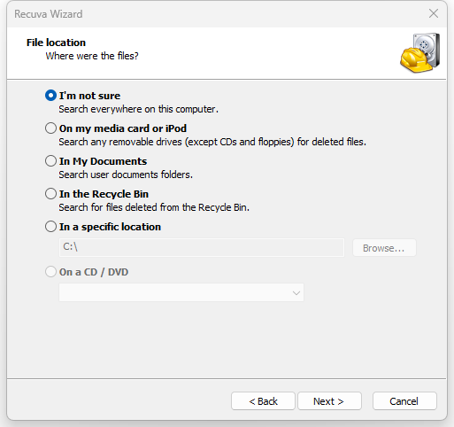 file location