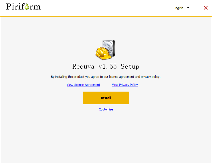 recuva setup