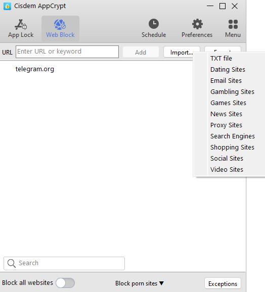 lock telegram web