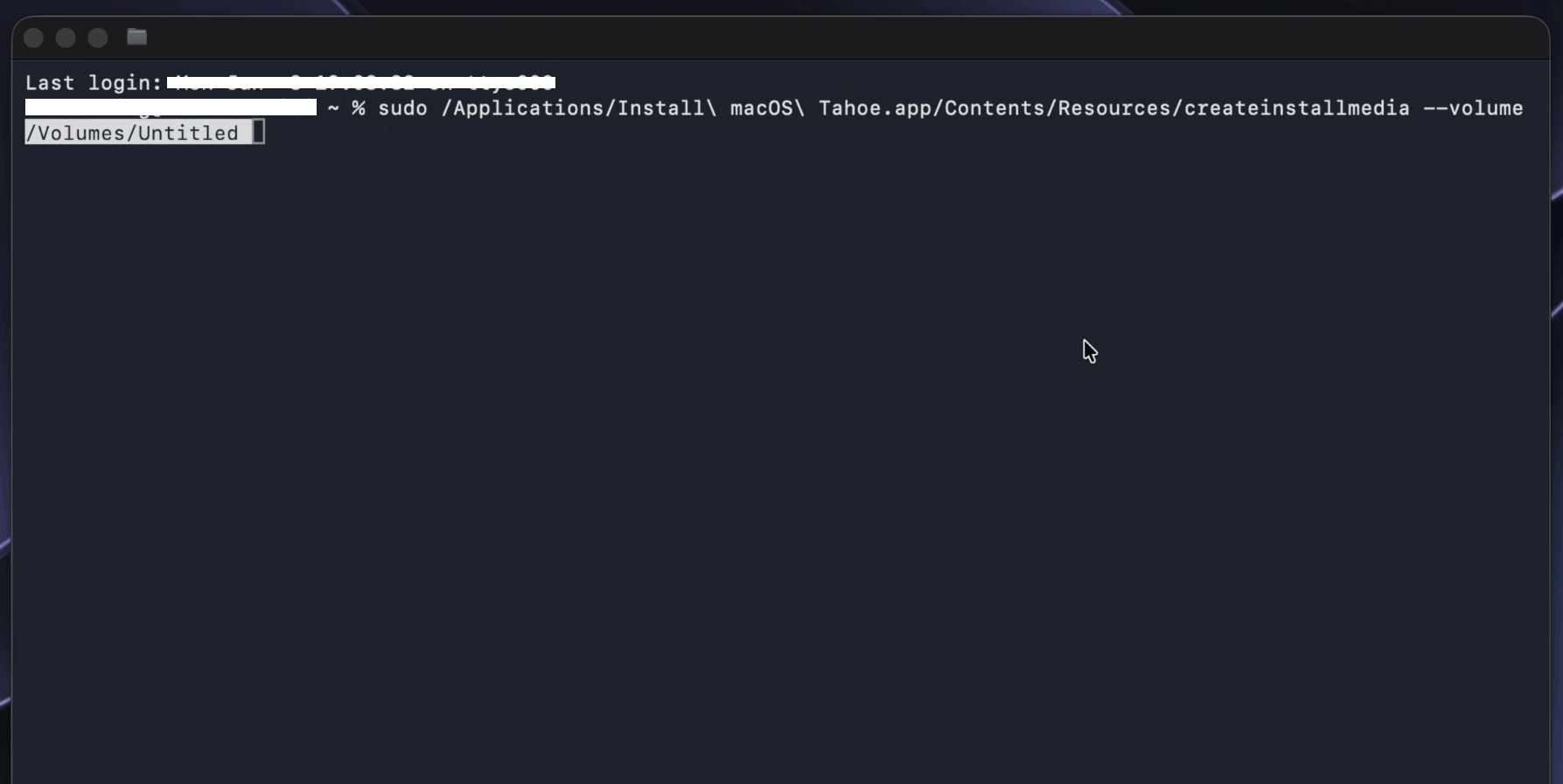 terminal command