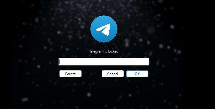 telegram is locked by appcrypt