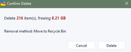 confirm deletion