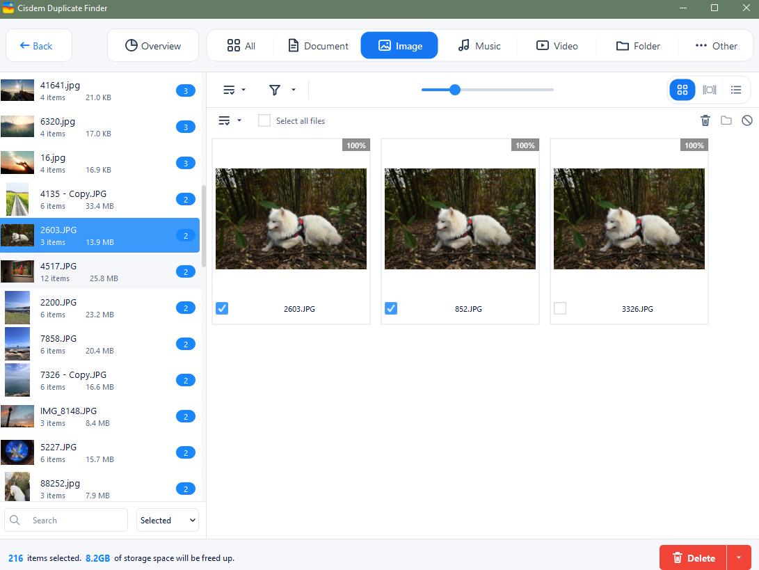 images tab