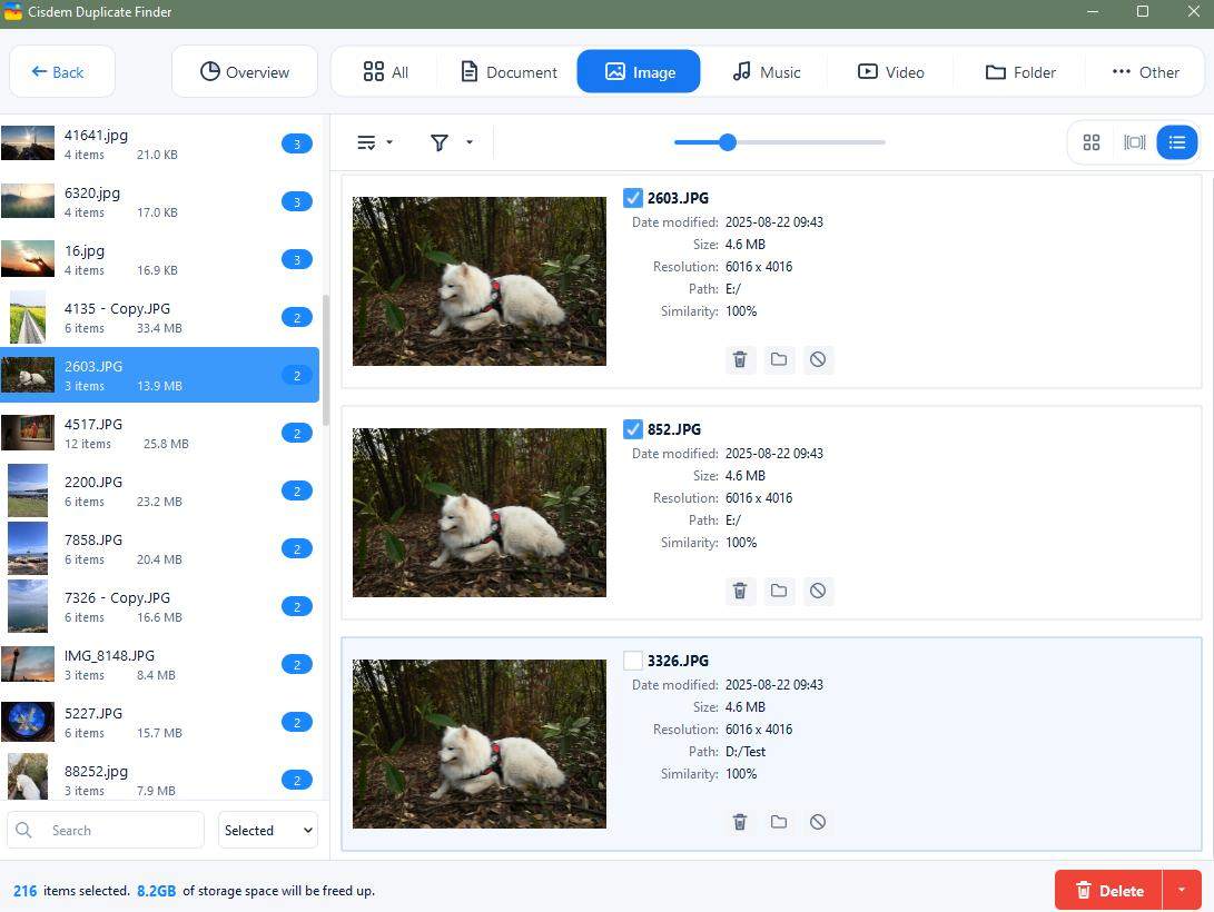 list mode