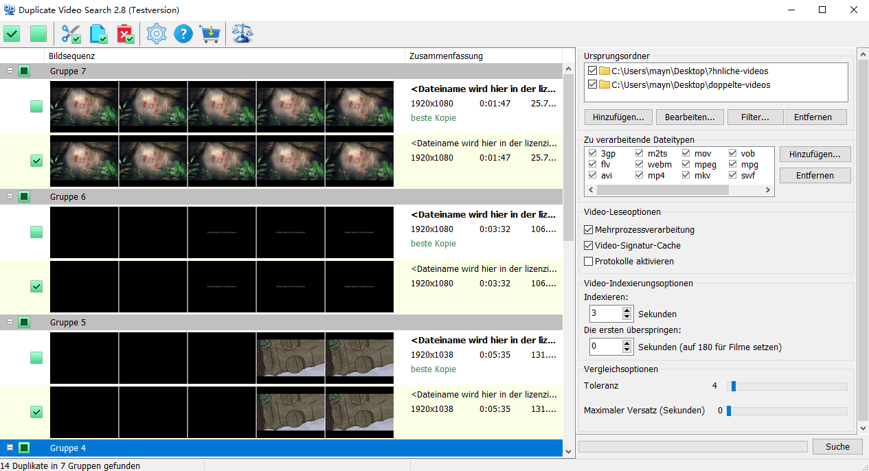 use Duplicate Video Search to find duplicate video files on Windows PC
