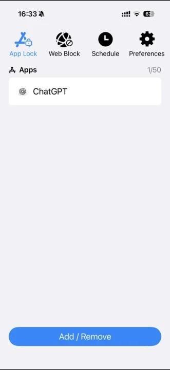 lock chatgpt app on iphone