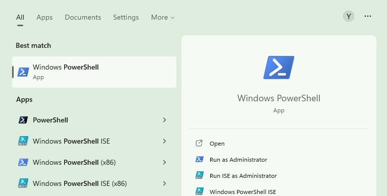 open PowerShell