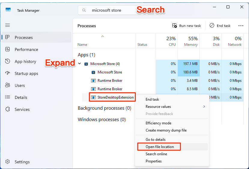 Task Manager window