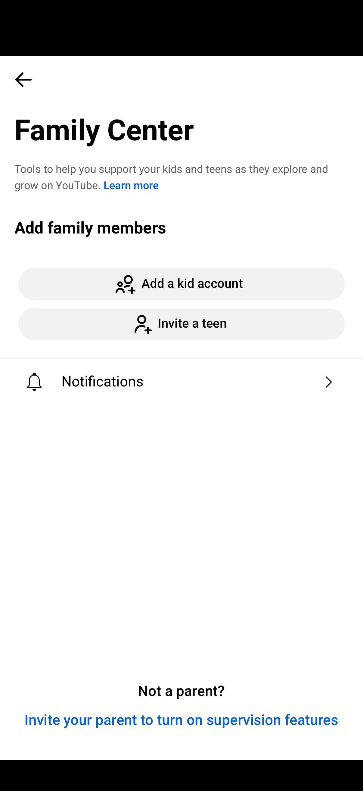 add a child account