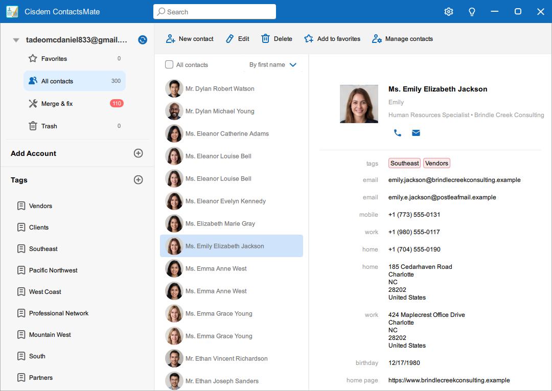 cisdem contactsmate main window