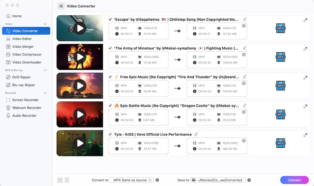 upload mp4 files