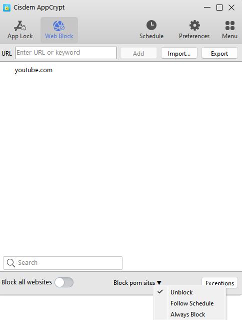 cisdem appcrypt block porn sites