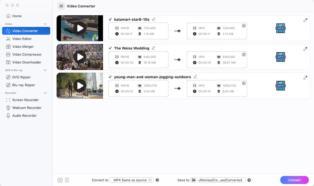 add rmvb videos