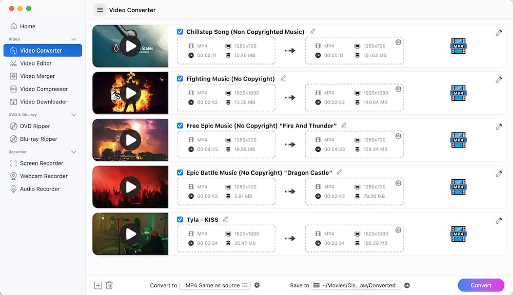add mp4 videos via videopaw