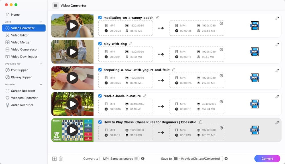 add mp4 files for adding subtitles