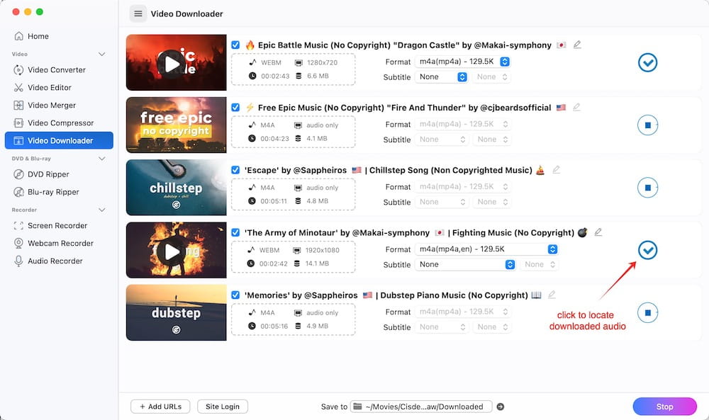 extract audio from online video