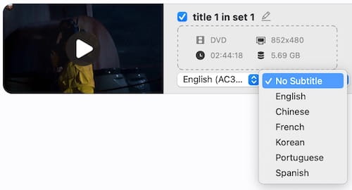 choose subtitle