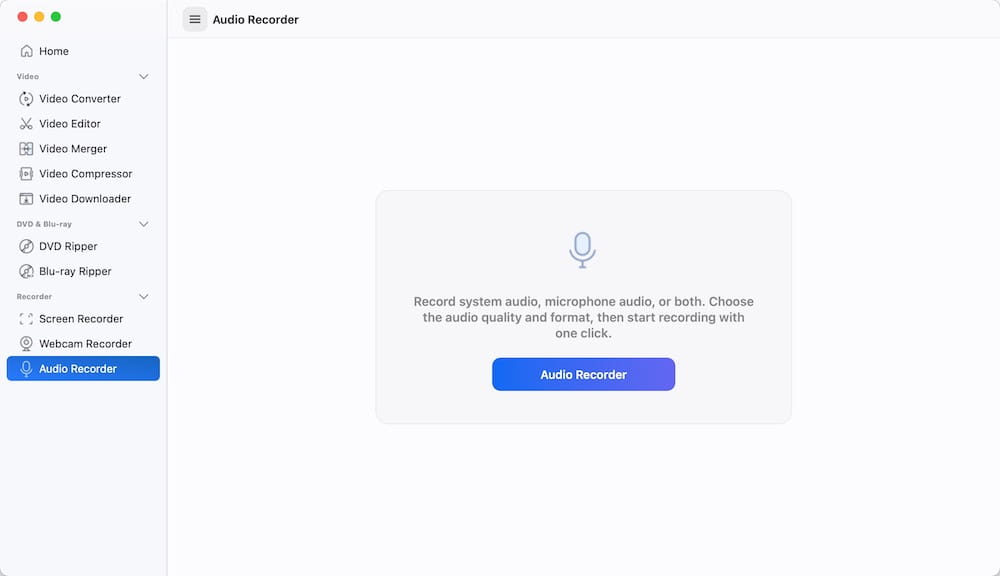 choose audio recorder