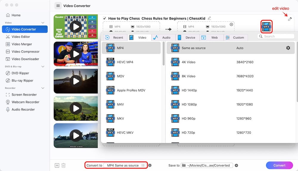 list of imovie supported formats