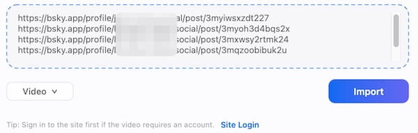 add multiple bluesky video urls
