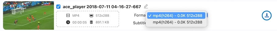 choose streamable video resolution