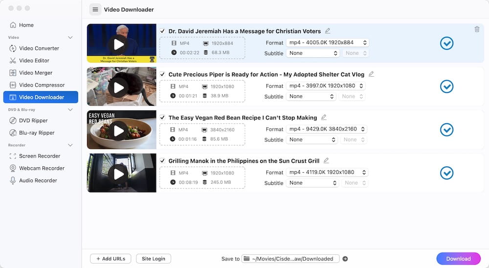 batch download Rumble videos