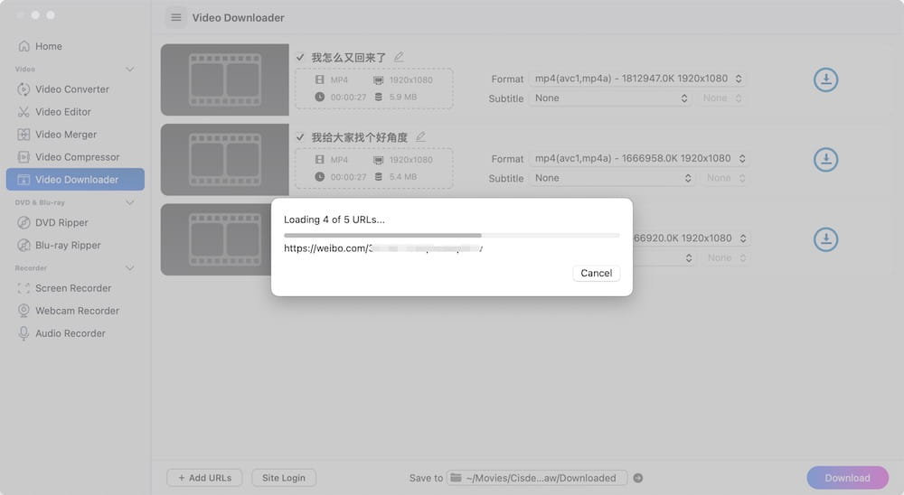 parse video link