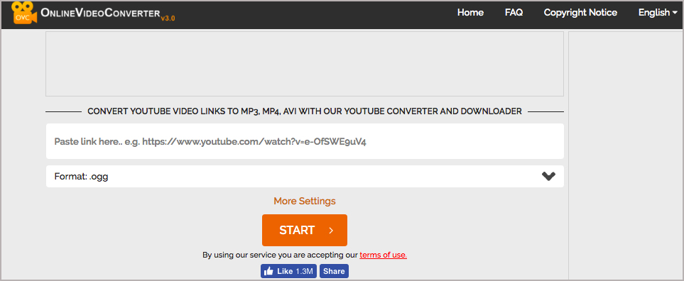 Online YouTube To OGG Converter- OnlineVideoConvert