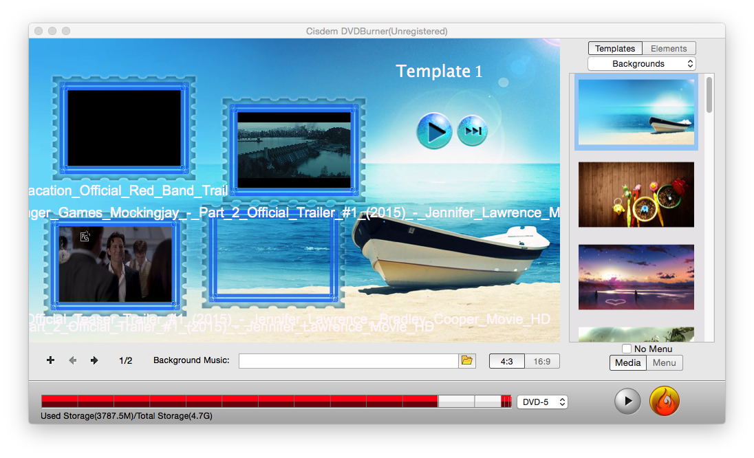 cisdem dvd burner add custom background