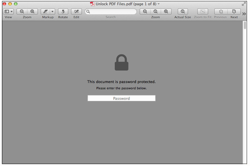 how to remove password from pdf with preview