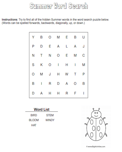 32 free printable summer word search pdf for fun 2022