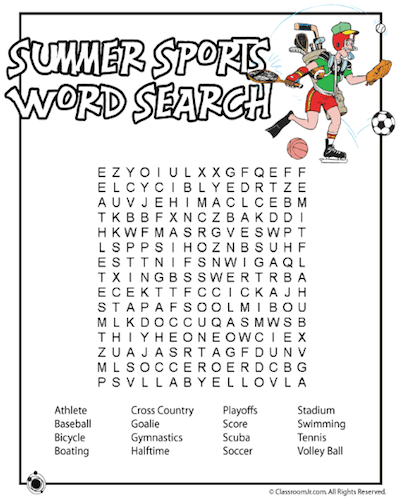 summer word search 15