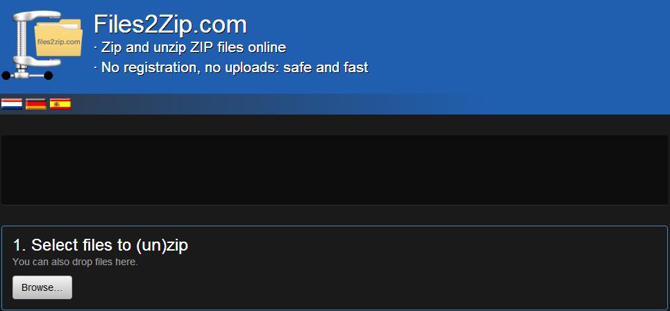 Online File Compressor Two- Files2Zip