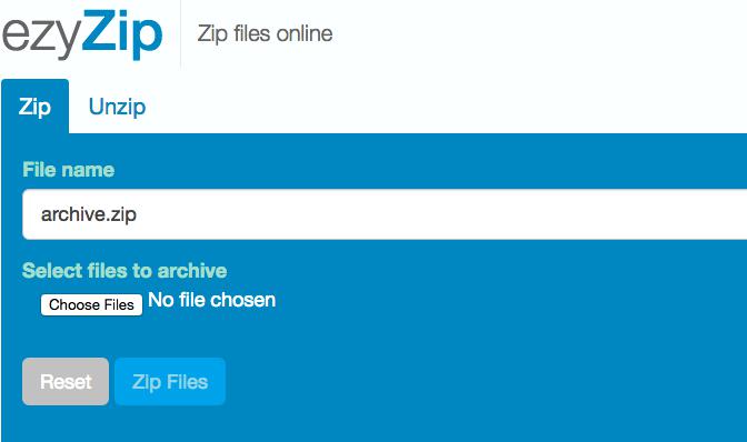 Online File Compressor Four- ezyZip