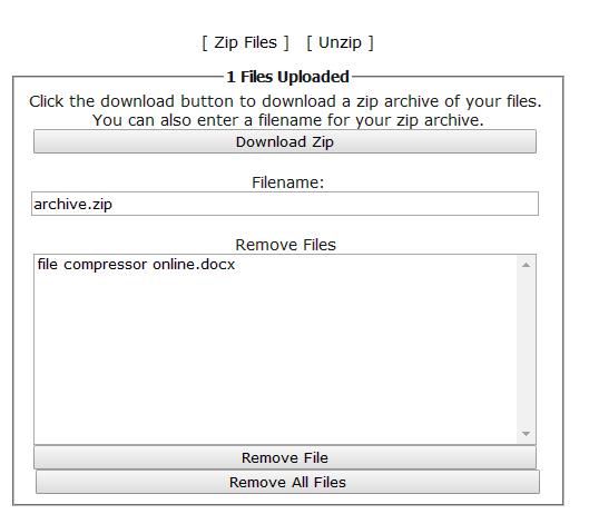 Online File Compressor Seven- CreateZipFiles