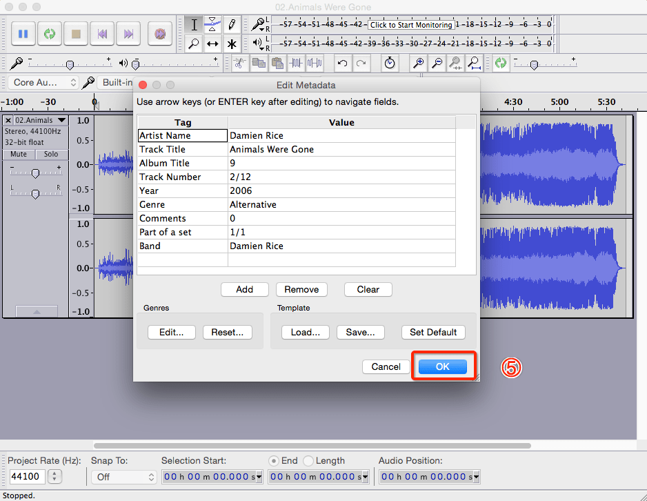 Convert MP3 to MIDI with Audacity Step Three