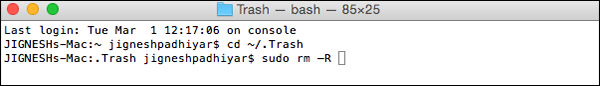 mac empty trash command mac empty trash command