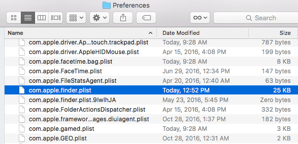 Delete Corrupt Finder Preferences Files