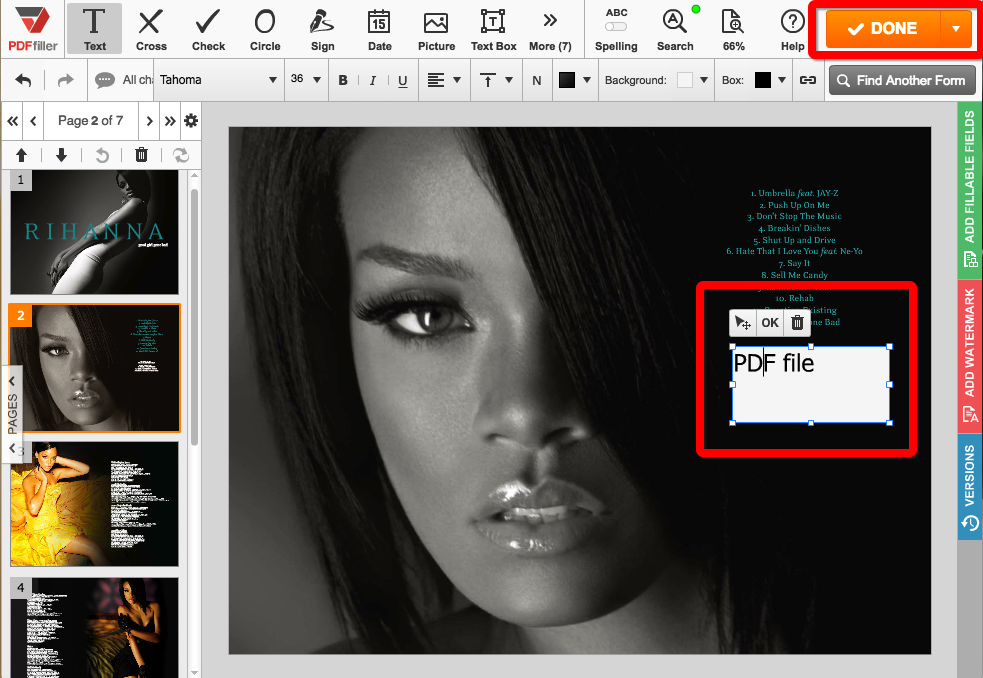 Type on a PDF with Online Tool for Mac Step 3