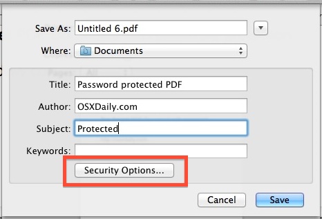 How to Password Protect a file on Mac Using Print to PDF