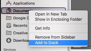 Add to Dock
