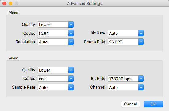 advanced settings