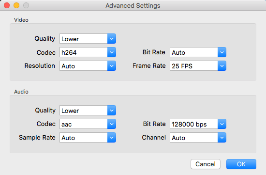 set parameters