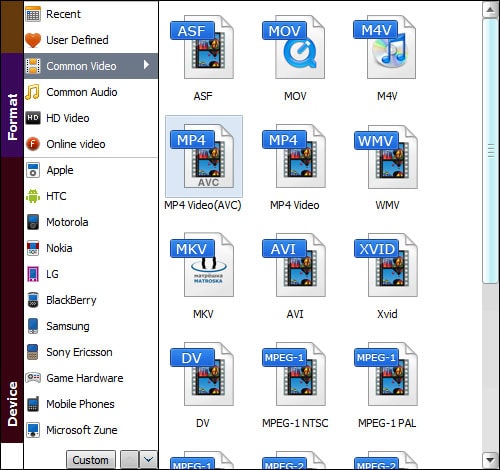 Select MP3 as output format