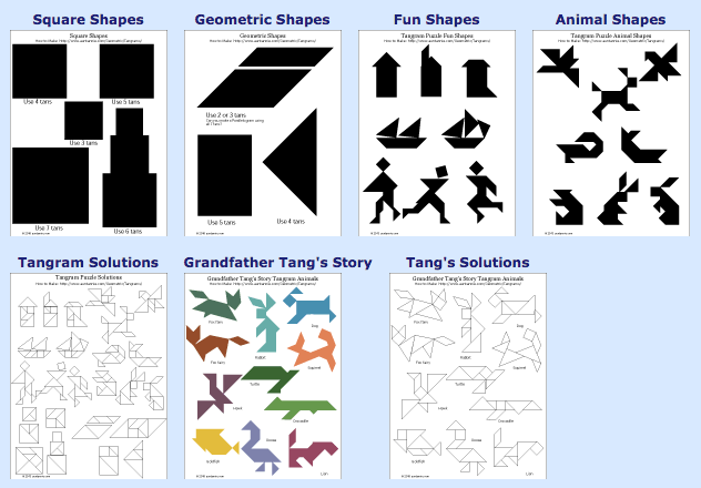 Free PDF Printable Christmas Tangram Puzzle