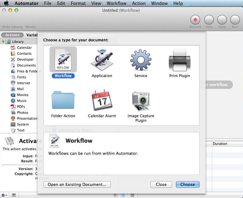 use automator to extract text from pdf mac