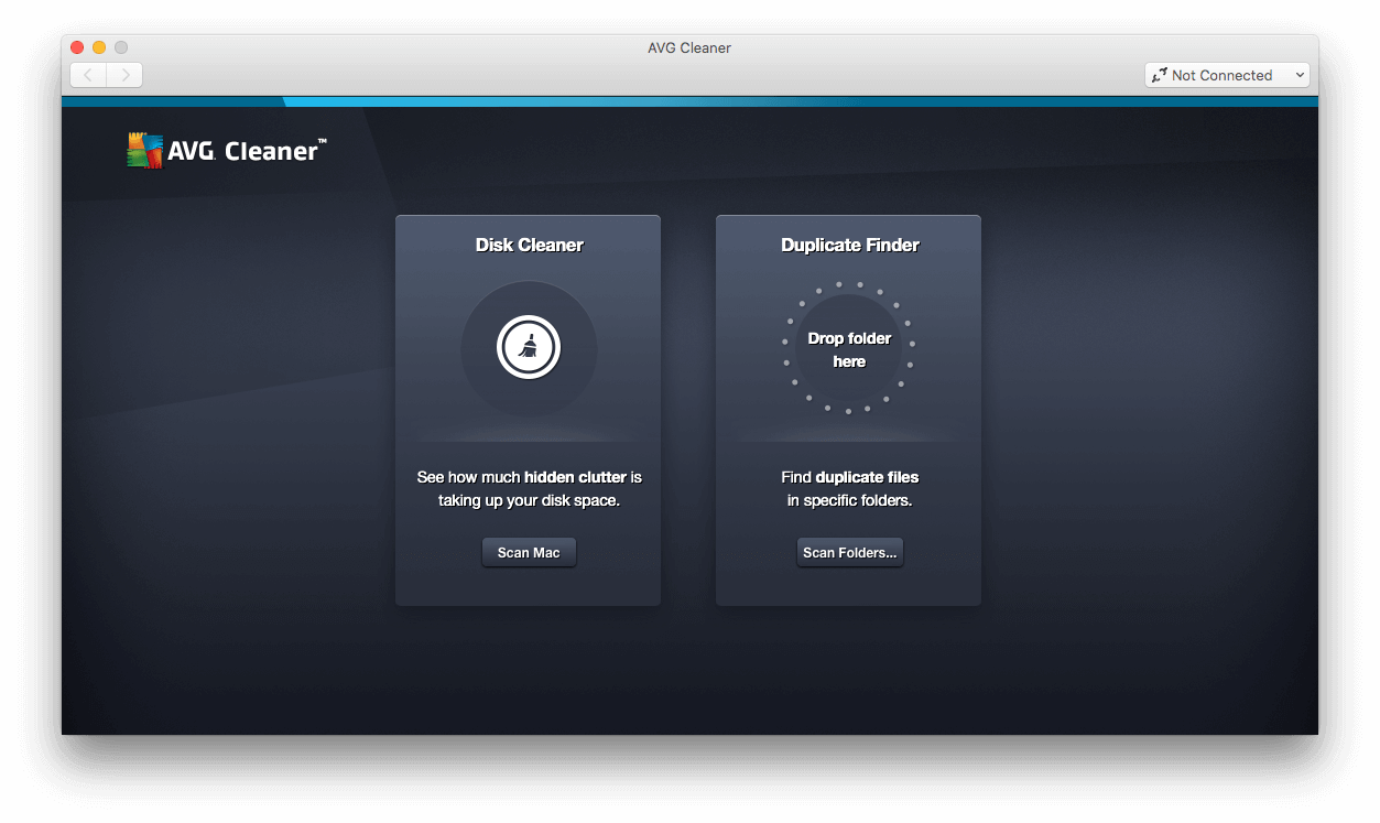 AVG Cleaner for Mac main screen