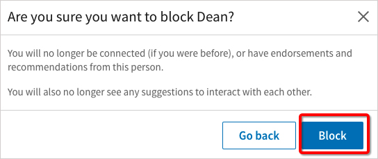 How to Block Someone on LinkedIn Step 4