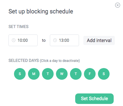 the Schedule button