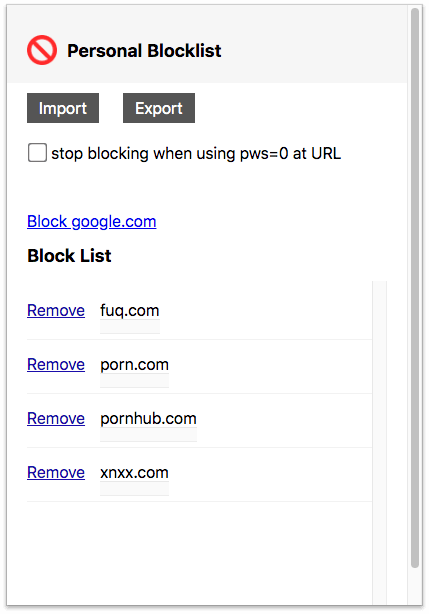 block list